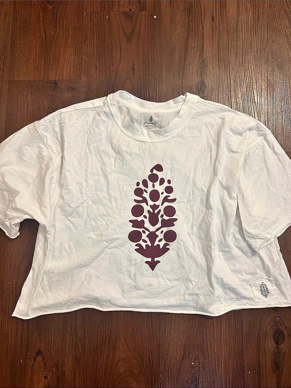 FP Movement Graphic Cropped Tee White Size Medium